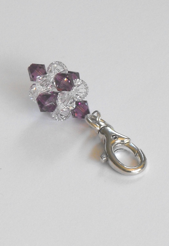 Amethyst Swarovski Crystal Keyring Amethyst Swarovski Crystal Keyring